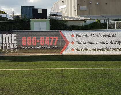 New Promotional Banners for Crime Stoppers Bermuda